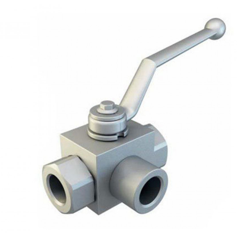 Кран шаровый трехходовой KHB3K-G3/4-T открытый центр (Т)